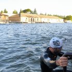Un competidor sale del agua, en una edición anterior.