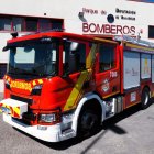 Un camión de bomberos  del Servicio de Extinción de Incendios y Protección Civil de la Diputación de Valladolid