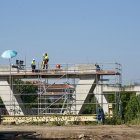 Obras del Viaducto de los Tramposos de la variante de trenes de mercancías sobre la N-601