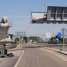 Obras del viaducto de Los Tramposos de la variante de trenes de mercancías.