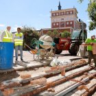 El alcalde de Valladolid,  Jesús Julio Carnero, visita las obras.