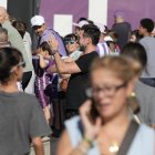 Espectadores en el entrenamiento del martes en los Anexos.