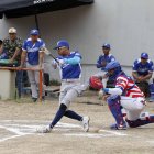 Un momento de uno de los partidos de Sofbol jugados en Fuente de la Mora.