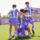 Los jugadores del Promesas festejan el gol de Tomy.