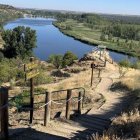 Vista del meandro del río Duero al comienzo de la senda de los Almedros.