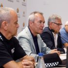El mayor de la policía, Iñaki Ayuso; el concejal de Urbanismo, Ignacio Zarandona; el gerente de Auvasa, Eduardo Cabanillas y el ingeniero de Caminos, Francisco Pérez