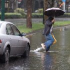 Tormenta de lluvia en Valladolid