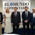 Pablo Lago, María Belén Hernández, Carlos Fernández Carriedo, Pedro Pisonero y Fernando Llera, durante el Club de Prensa de El Mundo de Castilla y León