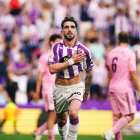 Monchi celebra su gol al Eldense en Zorrilla.