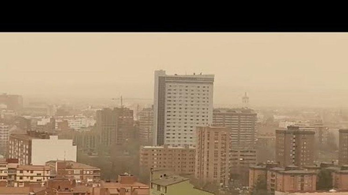 Polvo africano en Valladolid, en una imagen de archivo