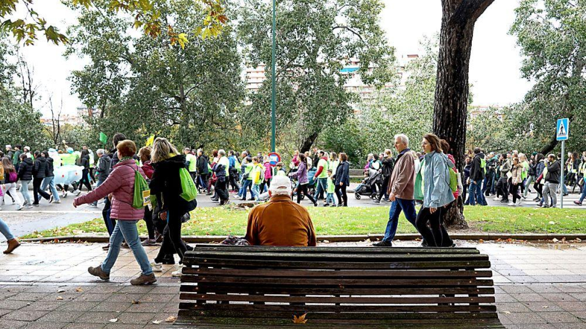 Marcha Contra el Cáncer organizada por la AECC en Valladolid el pasado mes de octubre. ICAL
