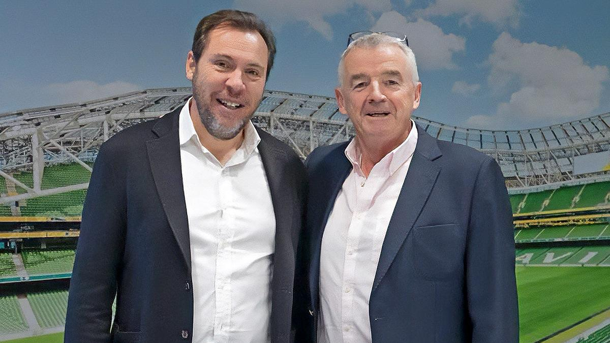 Óscar Puente y Michael O’Leary, tras la reunión celebrada en Irlanda.