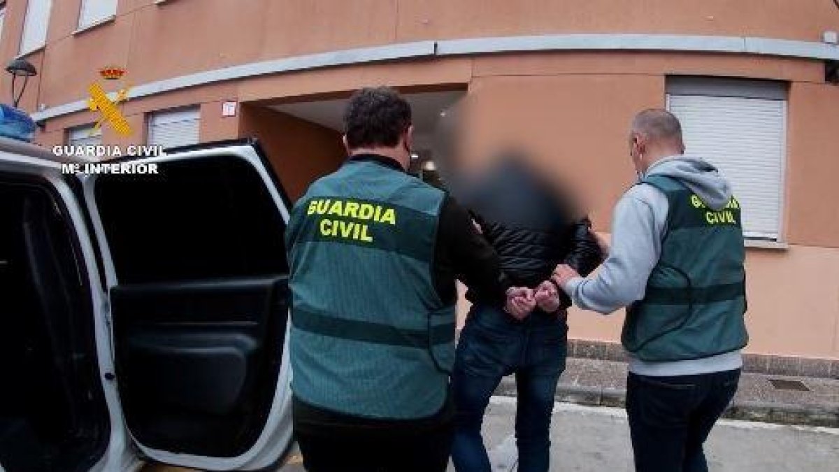 Detención del posible agresor en Olmedo