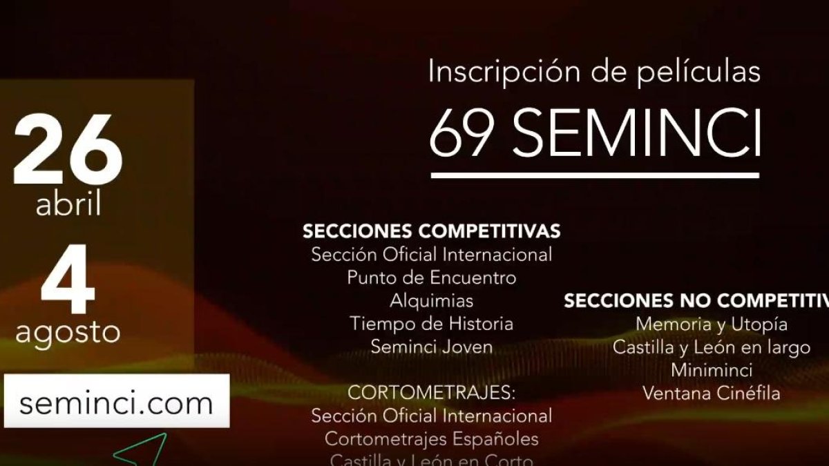 Un cartel informativo del festival