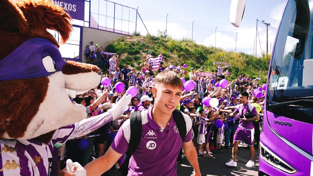 Arnu a su llegada a Zorrilla el pasado sábado