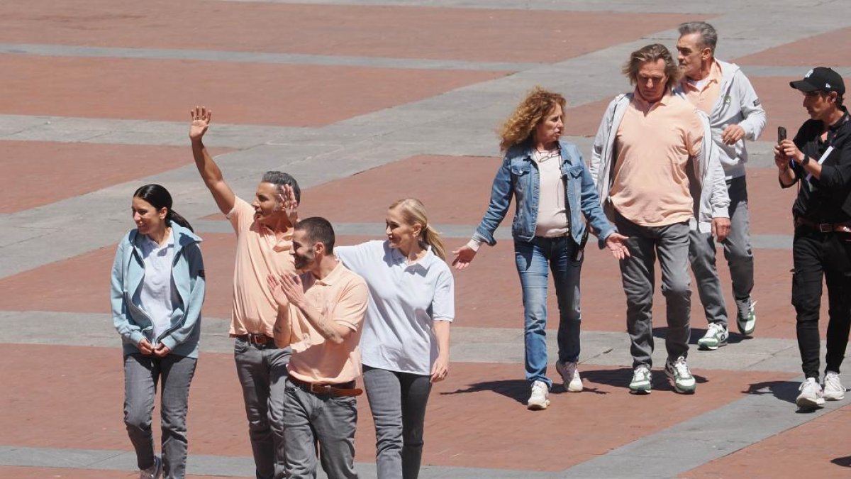 Celebridades de Masterchef en la Plaza Mayor de Valladolid