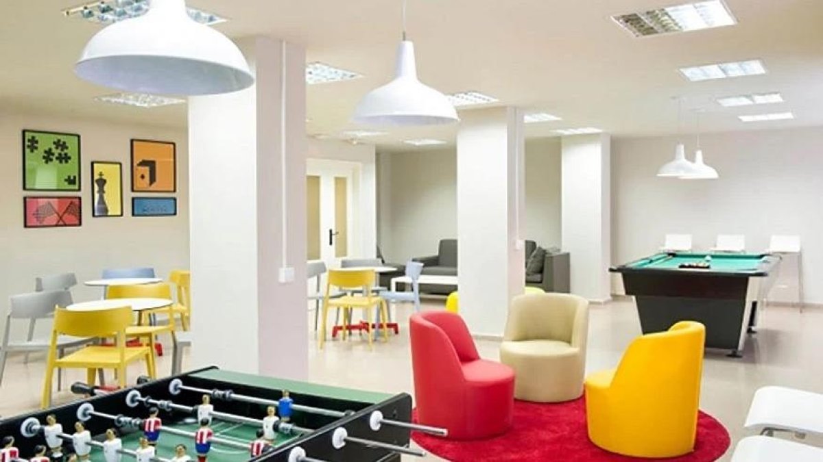 Interior de la futura Residencia Juvenil Provincial de Valladolid.