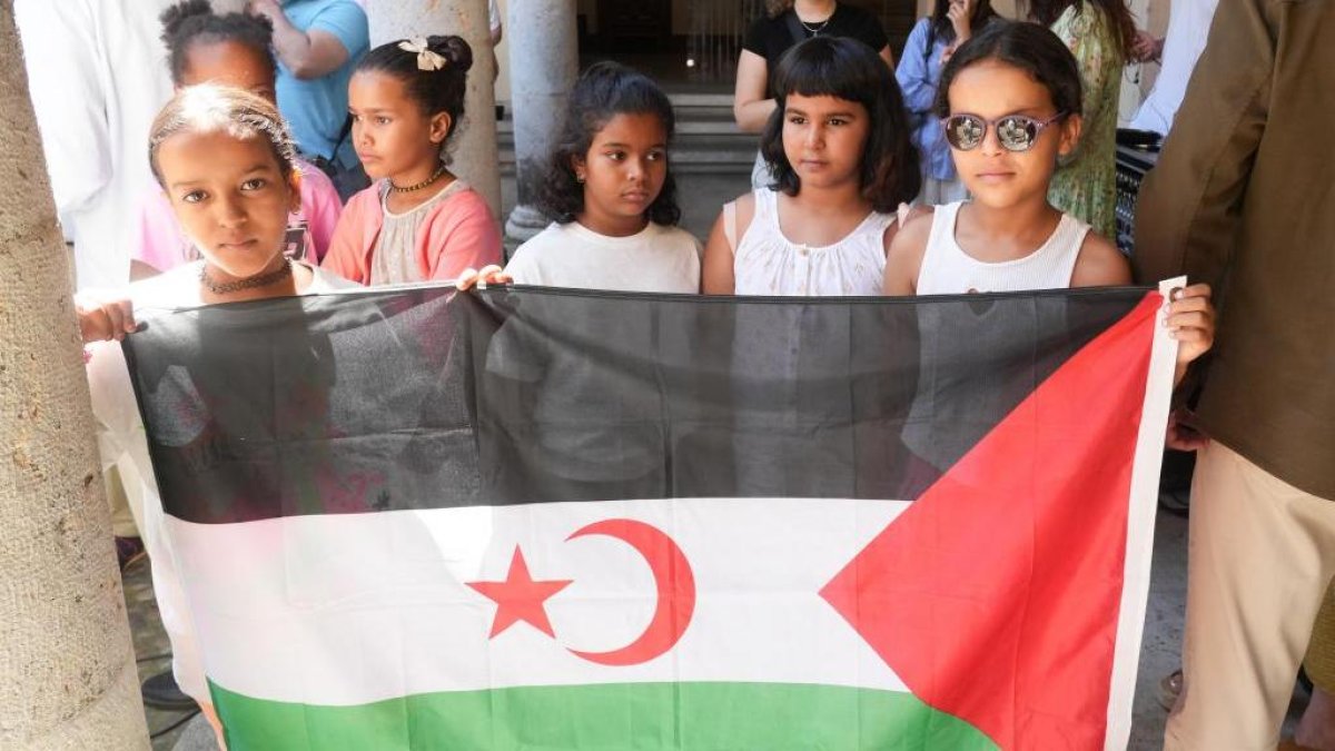 Niñas saharauis del programa 'Vacaciones en paz' en una imagen de archivo