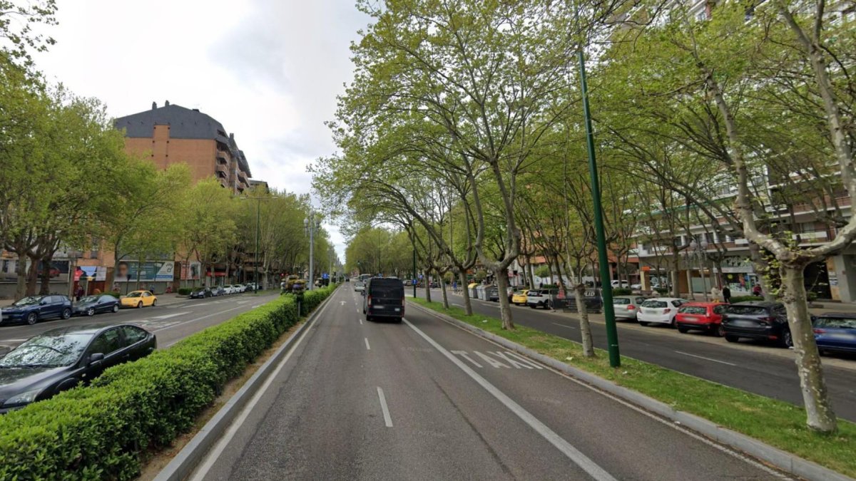 Paseo Zorrilla de Valladolid, en una imagen de archivo..