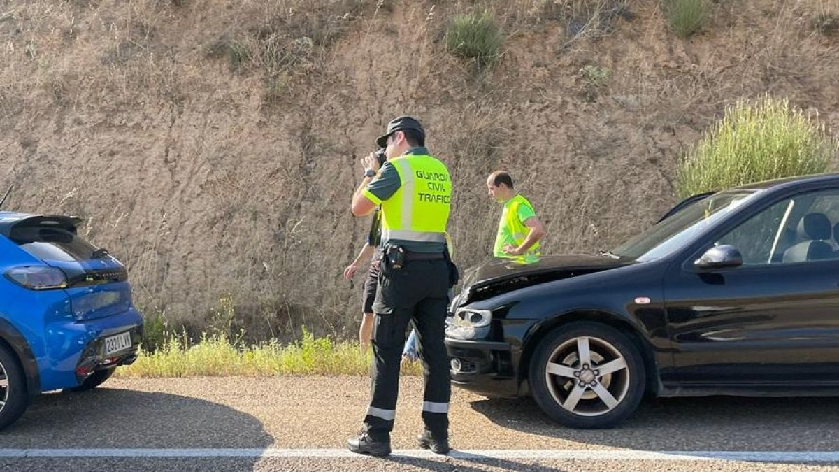 Imagen de uno de los accidentes en la A-62