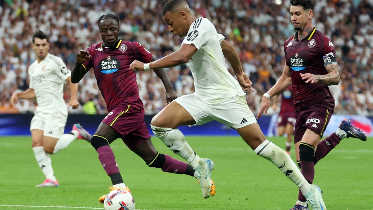Imagen del último partido del Real Valladolid ante el Real Madrid en el Bernabéu.