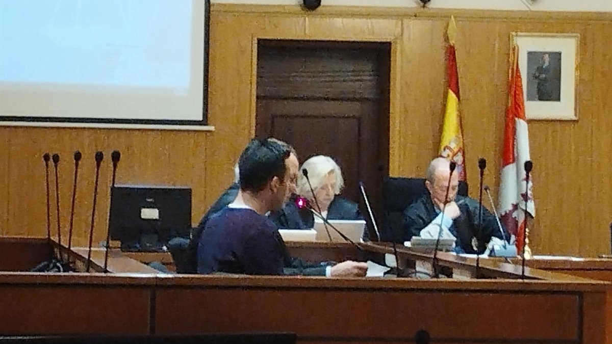 El acusado que alega coleccionismo, en el juicio celebrado en la Audiencia de Valladolid.