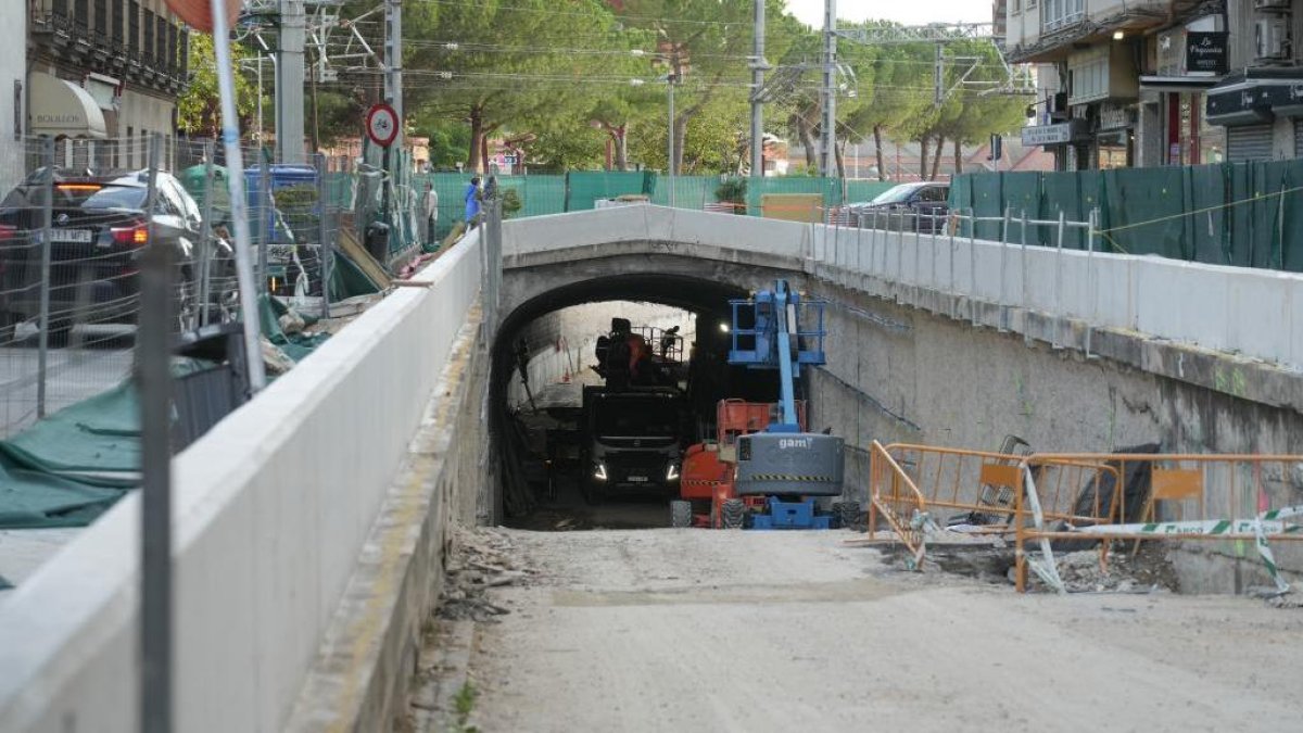 Obras en el túnel de Labradores, único paso en marcha en el proyecto de integración