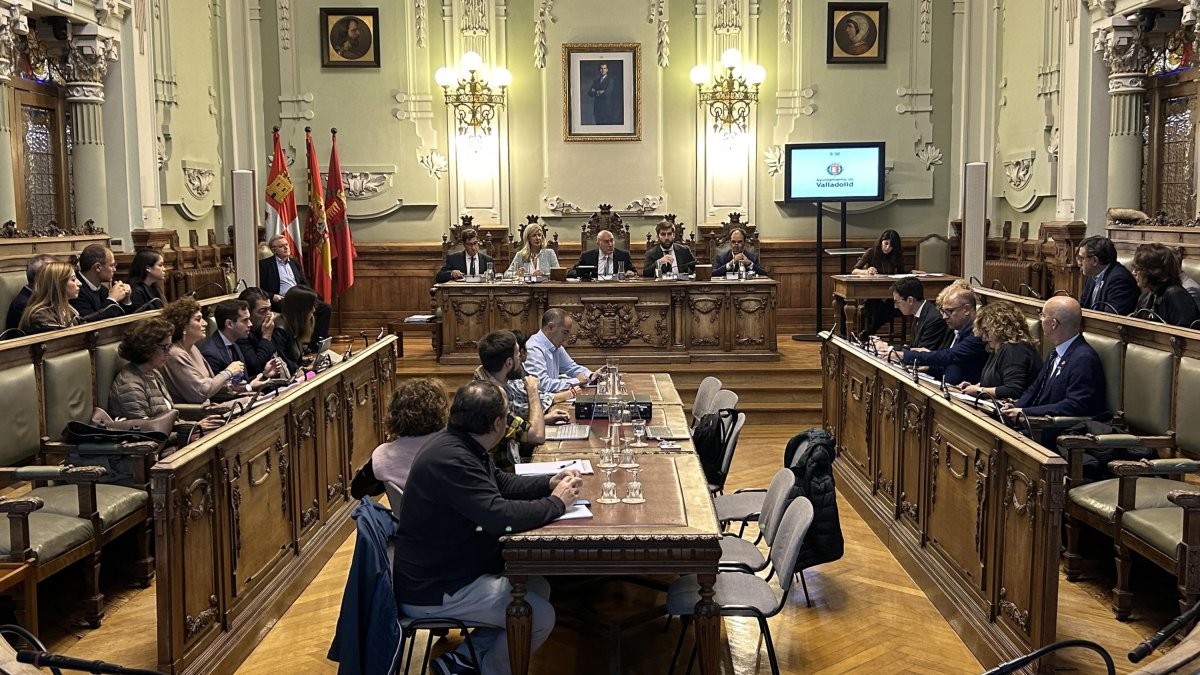 Asistentes al Pleno extraordinario por el derrumbe de la Vera Cruz. 
