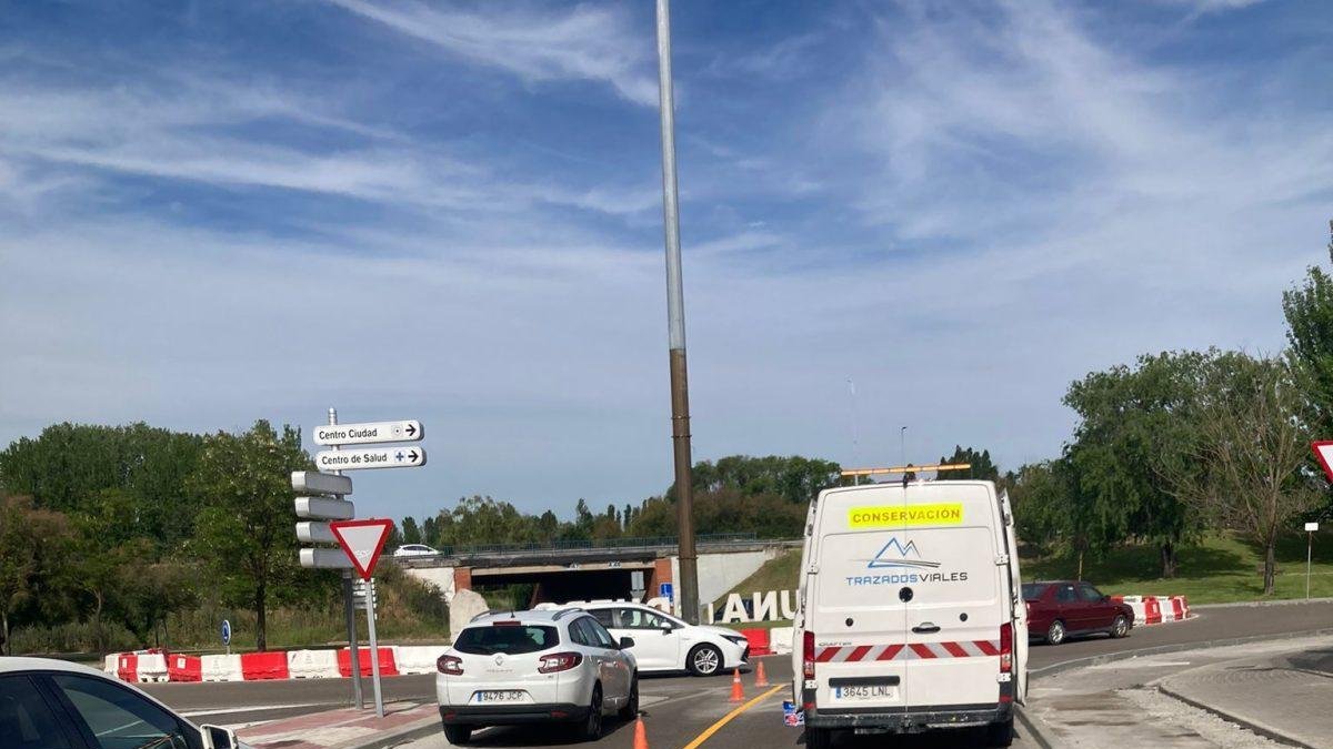 Imagen de archivo del comienzo de las obras en el carril bici de Laguna de Duero.