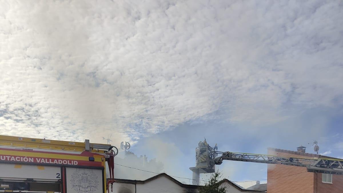 Intervención de los bomberos de la Diputación de Valladolid en Cigales.