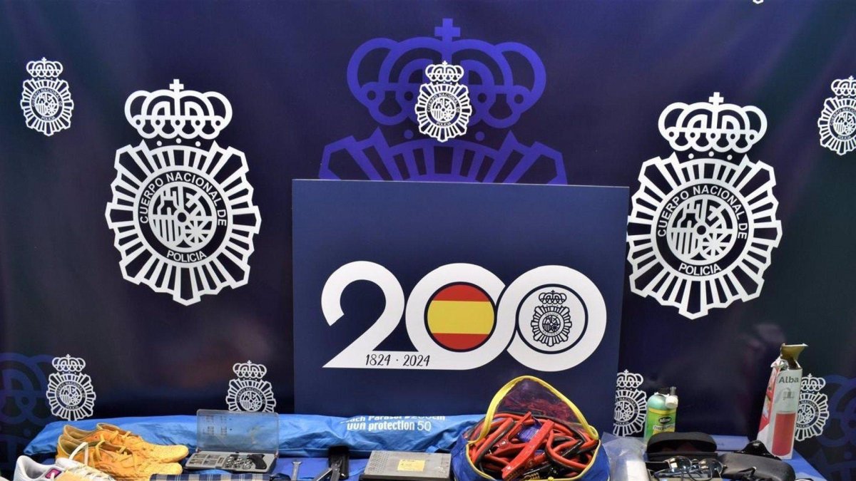 Fotografía de los efectos sustraídos que sirivió para que los propietarios reclamaran sus objetos robados.