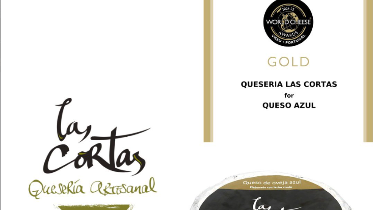 Imagen del premio al queso azul de Quesería Las Cortas