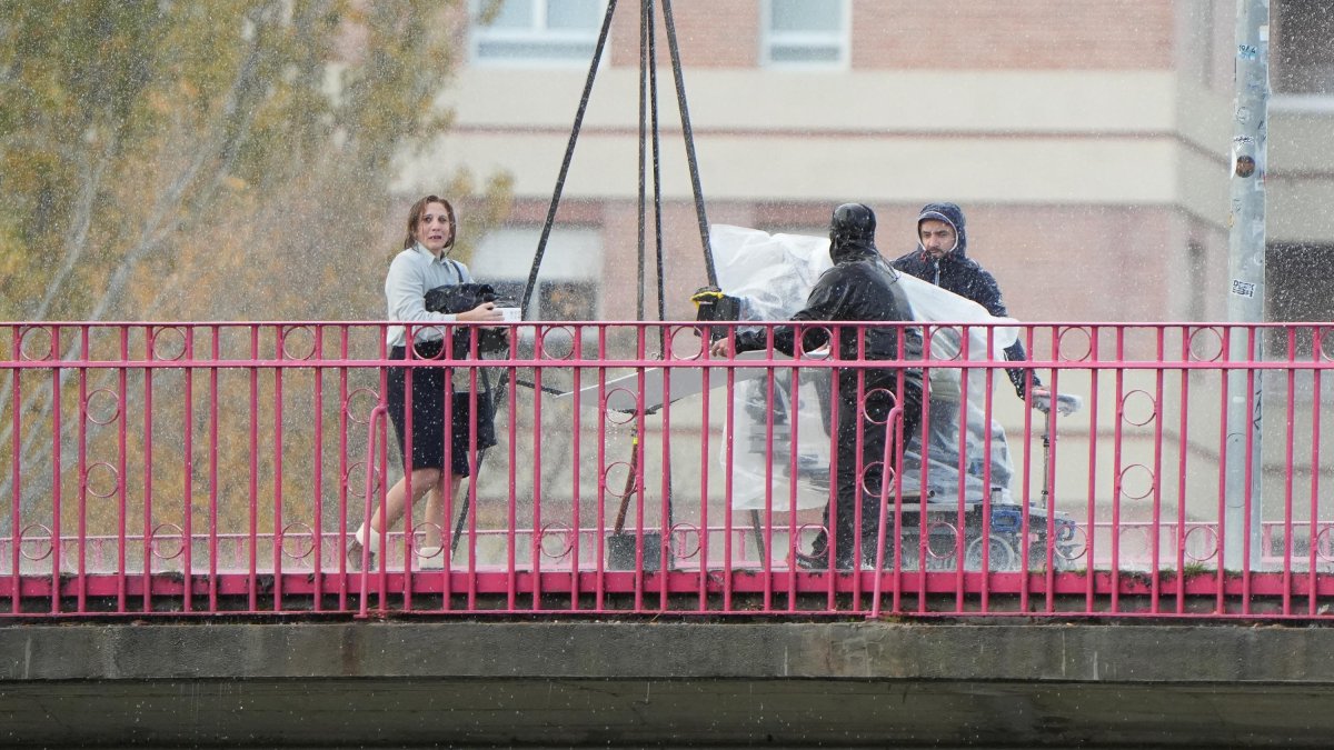 Malena Alterio en el rodaje de la serie 'Cochinas' de Prime en Valladolid