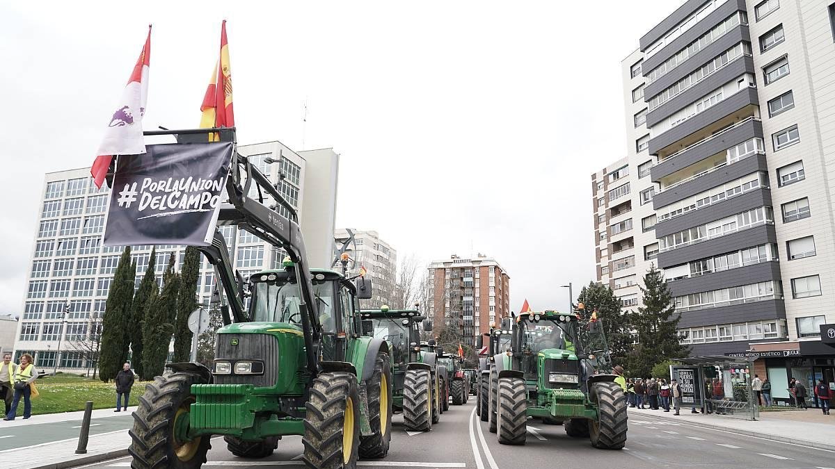 Tractorada de asociaciones independientes de agricultores el pasado 15 de marzo en Valladolid. ICAL
