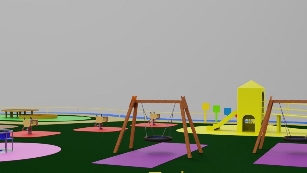 Infografía del parque diseñado por la estudiante de la Universidad de Valladolid