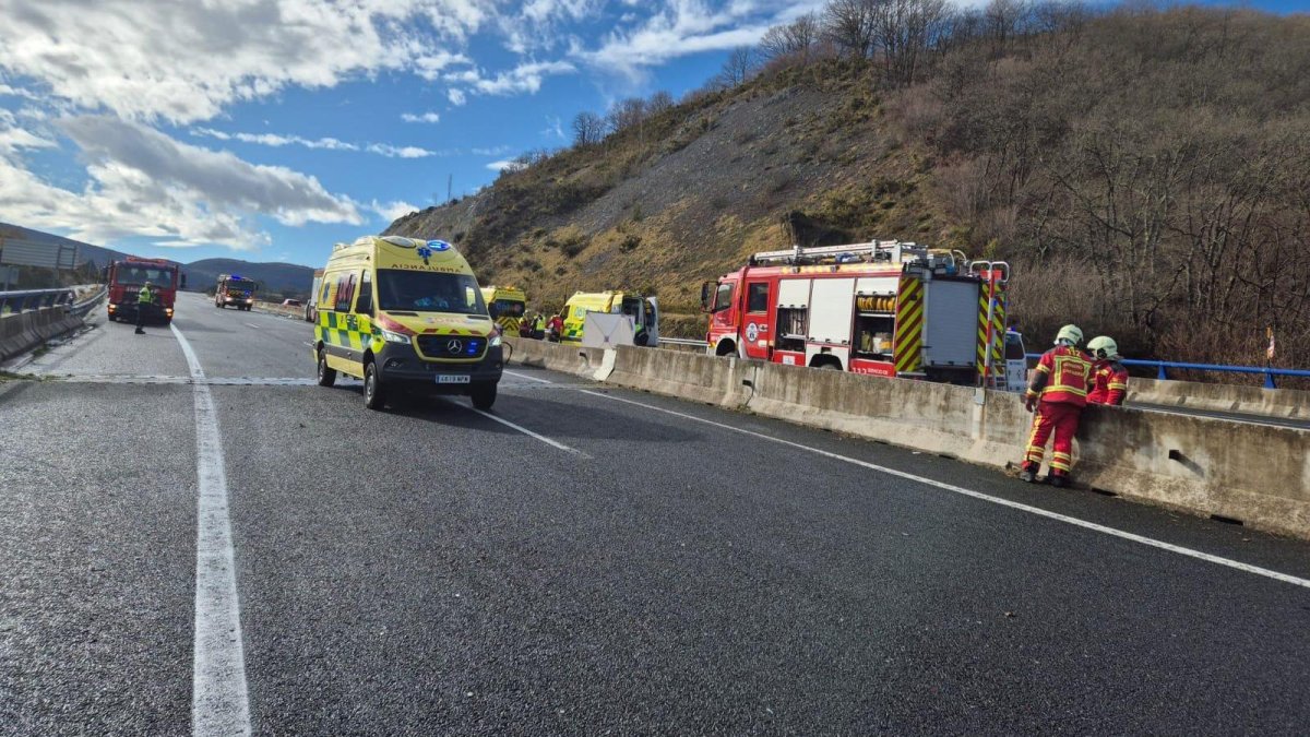 Imagen del accidente donde ha perdido la vida la vallisoletana en Cantabria.