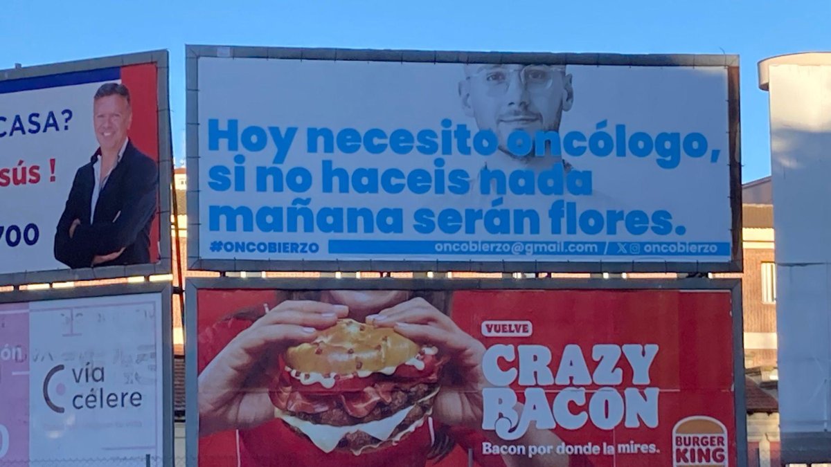 Cartel de Oncobierzo en Valladolid