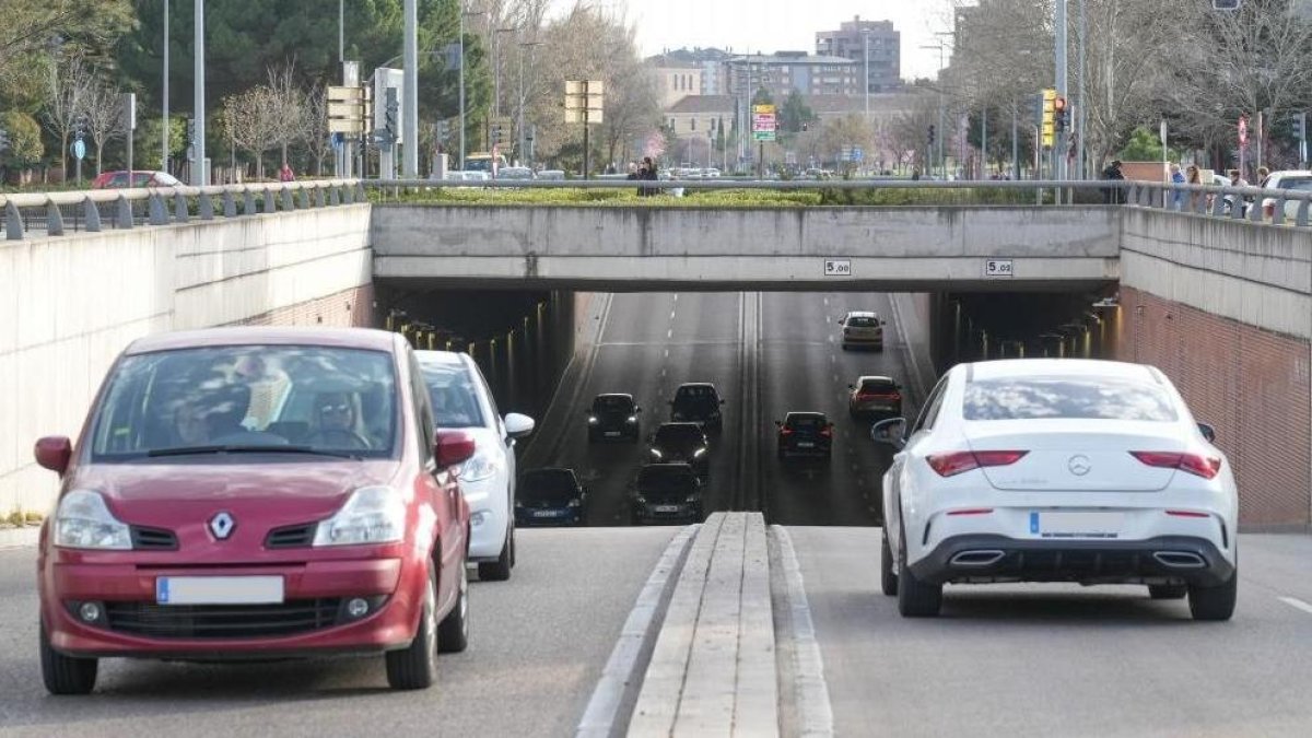 El túnel de la avenida Salamanca en una fotografía de archivo