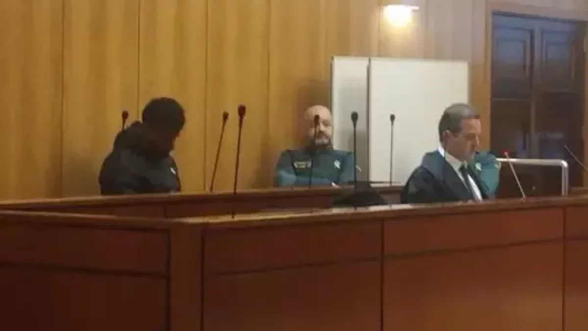 El acusado durante la sesión del juicio celebrado en la Audiencia de Valladolid.
