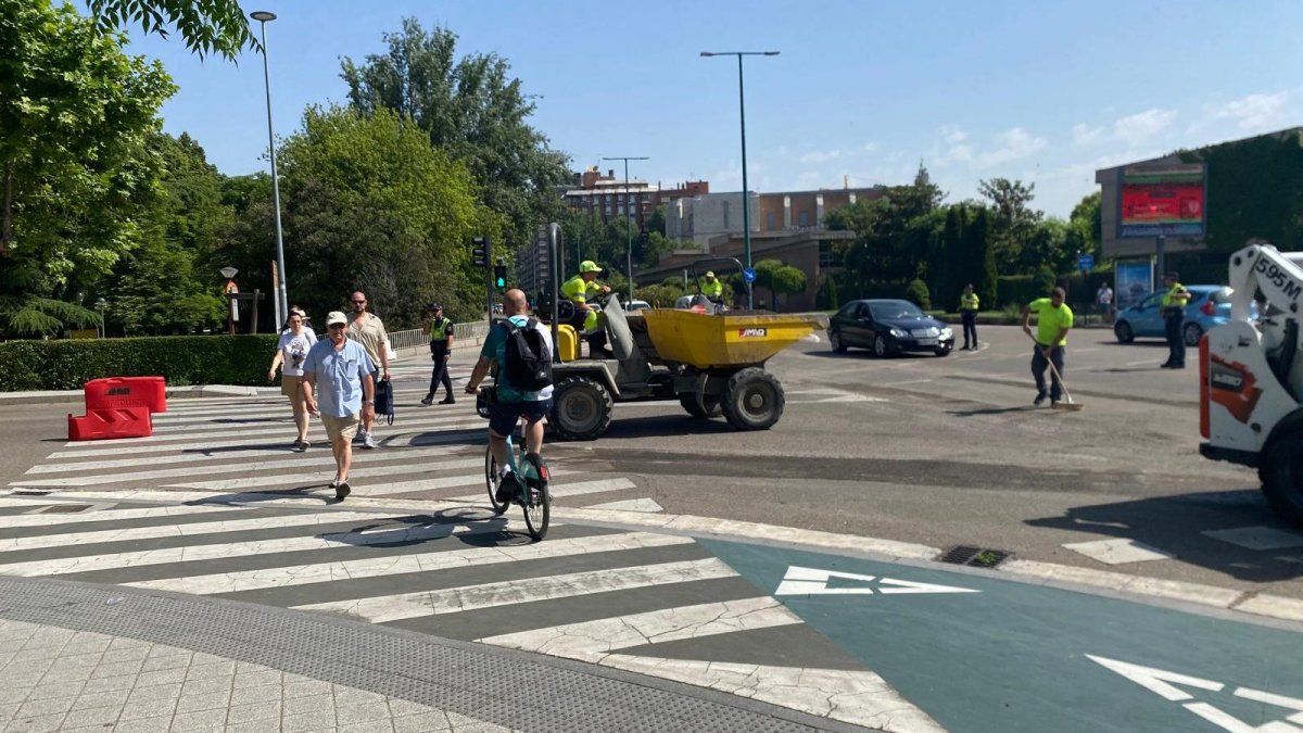 Nuevo carril bici de Isabel la Católica en Valladolid