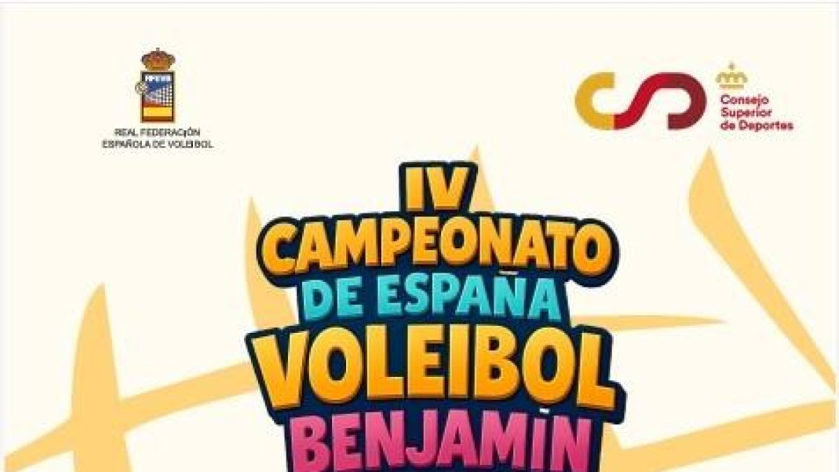 Cartel del Campeonato de España Benjamín de Voleibol.