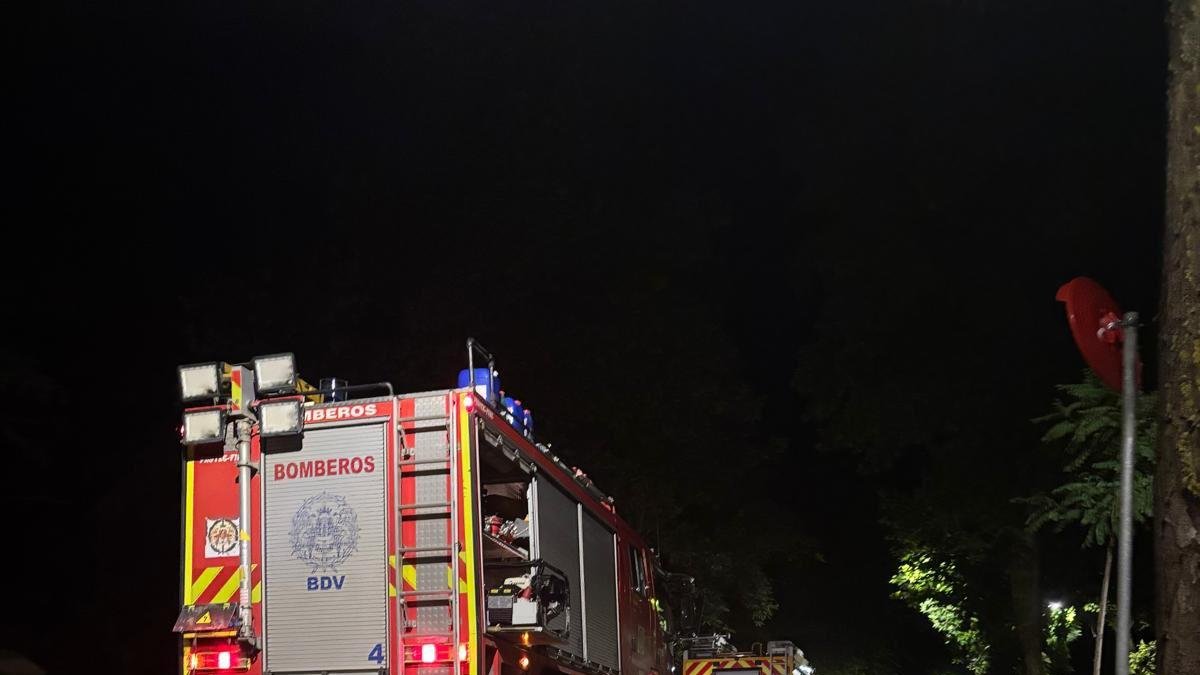 Intervención de bomberos en Peñafiel.