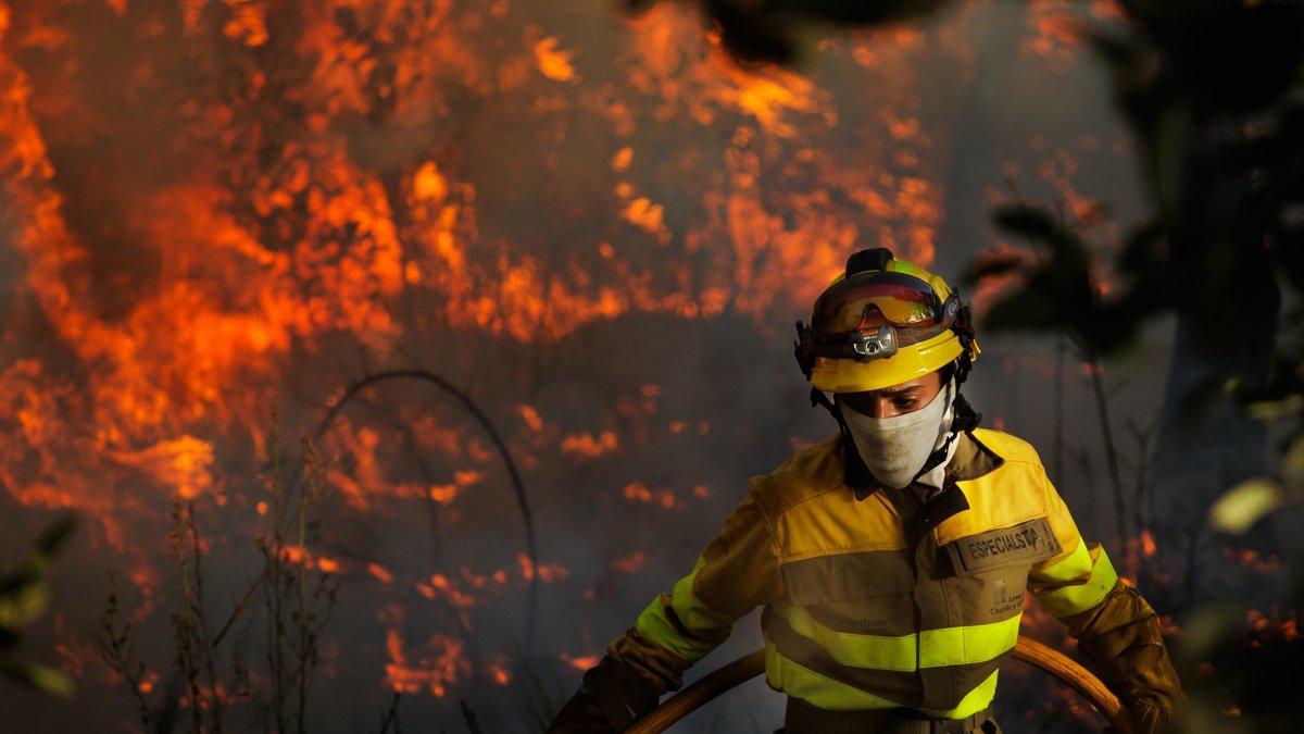 Incendio forestal en El Payo (Salamanca)