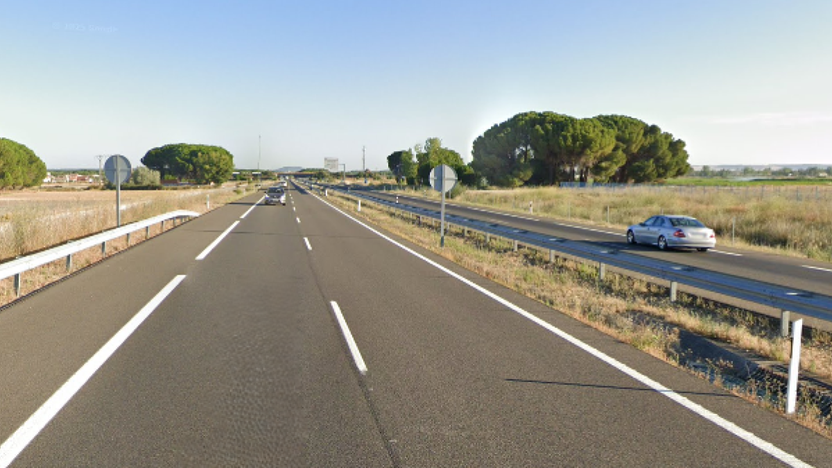 La A-601 a la altura de la localidad de Aldeamayor de San Martín
