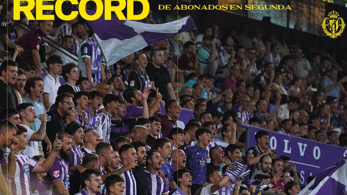 El Real Valladolid supera los 22.178 abonados, récord en Segunda.
