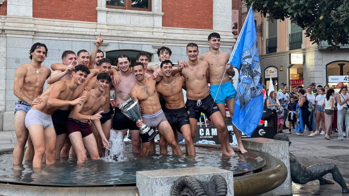 El CPLV celebrando la Supercopa en Valladolid.