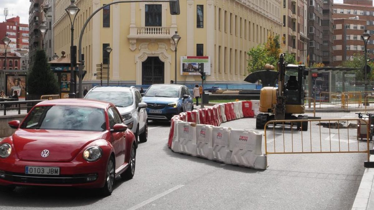Obras en el entorno de la Plaza Madrid y Plaza España en una imagen de archivo