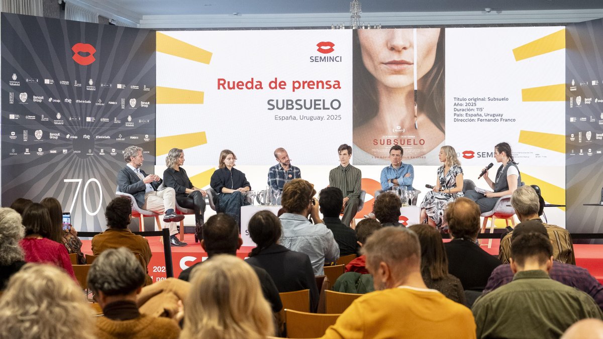 Rueda de prensa de 'Subsuelo' en la 70 edición de la Seminci de Valladolid.