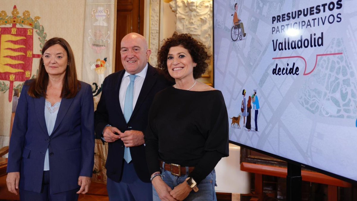 Presentación de los presupuestos participativos en el Ayuntamiento de Valladolid.