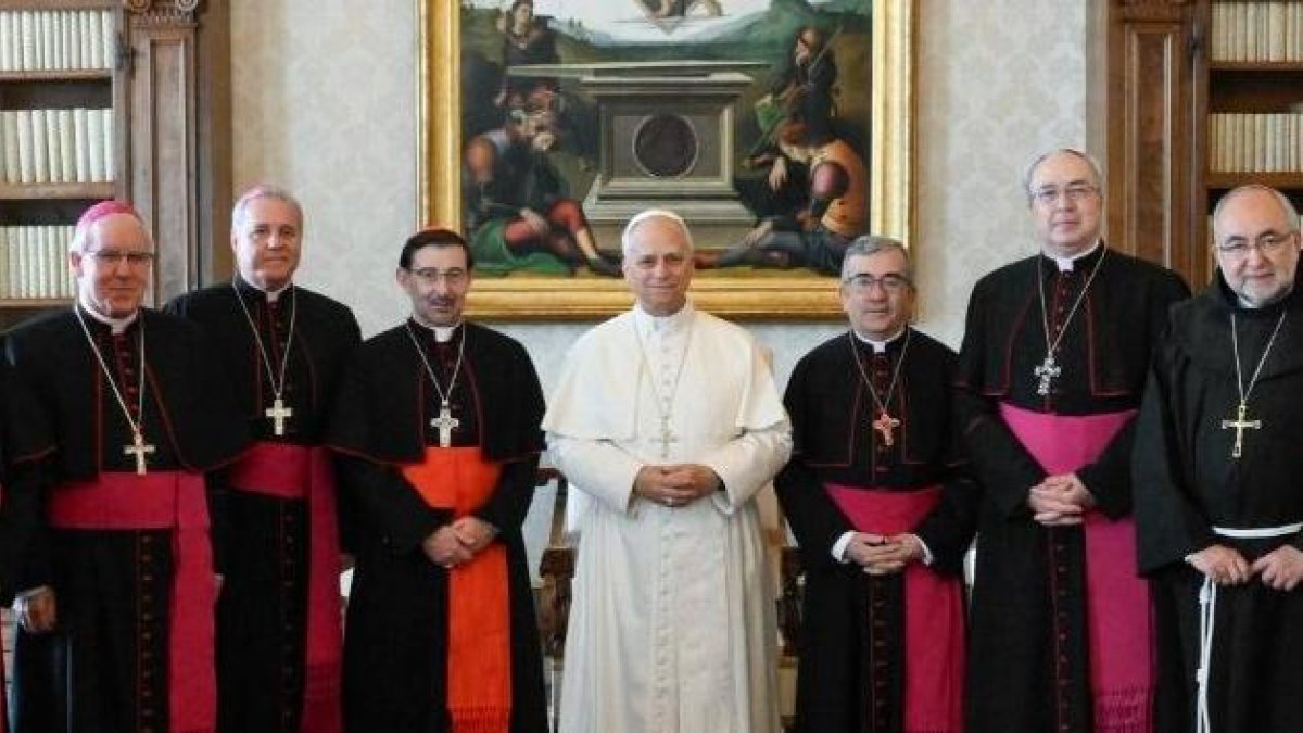Los obispos españoles junto al Papa León XIV tras la reunión